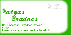 matyas bradacs business card